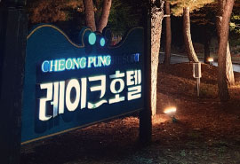 청풍 레이크 호텔 LED 수목등 설치